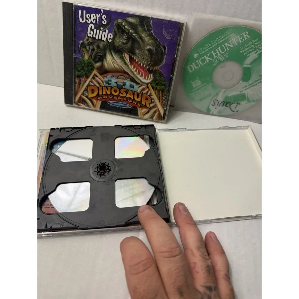 90s computer games lot of 3: 3D Dinosaur, Duck Hunter Pro, Big Game Hunter